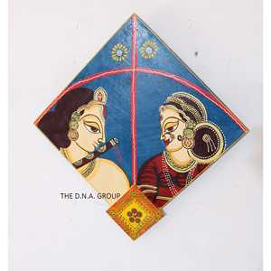 Cometa de madera pintada a mano decoración de pared pez estampado colgante de pared - Product Image 3