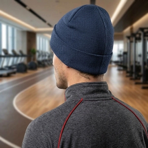 Bonnet tricoté personnalisé haut de gamme – Chaud, doux, confortable, extensible, léger, pour l'extérieur, décontracté et tendance - Product Image 2