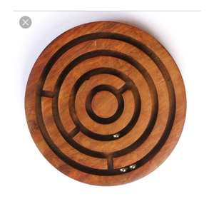 Jeu de labyrinthe en bois naturel, jeu de puzzle rond avec boule en marbre, jouet sensoriel Montessori, jouet de thérapie sensorielle, cadeau anti-stress pour enfants - Product Image 5
