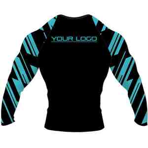 Chemises de compression pour hommes OEM de qualité supérieure, imprimées par sublimation, en polyester, pour la gym, le fitness, le surf et la plongée - Product Image 4