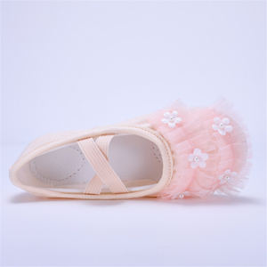 Zapatillas de Ballet Profesionales para Mujer, de Lona y Cuero con Suela Dividida, Zapatos Planos Cómodos de Gamuza con Punta en Pico - Product Image 3