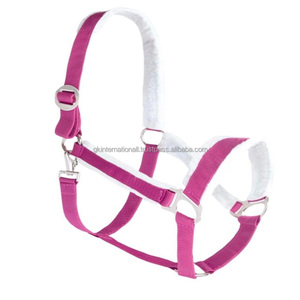 Option de couleurs multiples Rembourrage léger en molleton doux Nylon Horse licou dans toutes les tailles personnalisées avec quincaillerie en zinc - Product Image 6