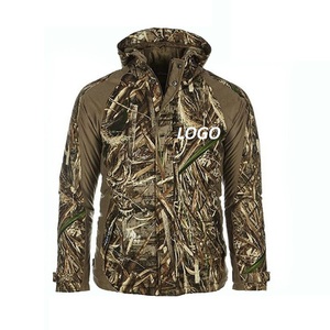 Veste à capuche en softshell pour homme, imprimé camouflage, coupe-vent, hiver, chasse, manches longues, doublure en polyester, veste camouflage Bottomland - Product Image 4