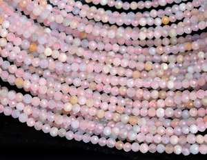 Cuentas sueltas facetadas redondas de gema natural de beryl, morganita y aguamarina para la fabricación de joyas DIY. - Product Image 4