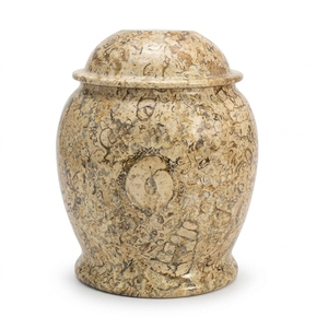 Cremation Urn Human Ashes Mosaic Patchwork Design Polished <b>Stone</b> <b>Memorial</b> Funeral Adult Ashes Container Handcrafted - Product Image 1