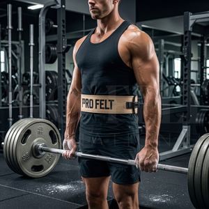 High Performance Solid Plain Color Lever Weightlifting <b>Belt</b> Khaki Suede Powerlifting Training Back Support Multi Purpose <b>Belt</b> - Product Image 4