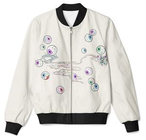 Chaquetas de bombardero de otoño clásicas con cremallera completa personalizadas recién llegadas tamaño personalizado con patrón impreso chaqueta clásica de moda larga - Product Image 3