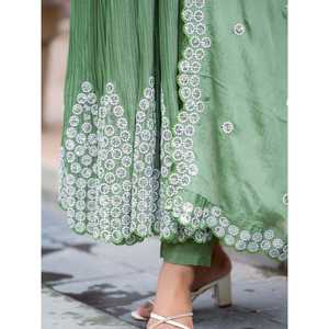 Ensemble robe et pantalon Anarkali pour femmes avec Dupatta pour les fêtes - Product Image 6