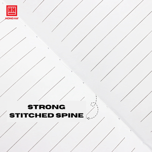 HONGHA Digital Printed Leather Thread Sewing Bound <b>A5</b> <b>Notepad</b> with 200 Pages 80gsm Paper and Pen Holder for Gift - Product Image 6