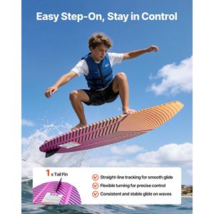 Tavola da Wakesurf da 45 Pollici con Anima in Schiuma EPS e Pad Antiscivolo in EVA, Tavola da Wake Surf Resistente ai Raggi UV per Giovani, Accessorio per Sport Acquatici - Product Image 5