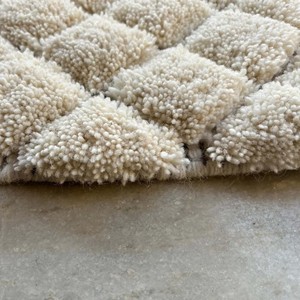 Hand Knotted Wool White Area Rug Soft Plush Modern Moroccan Style Pet Friendly Extra Thick Floor Rug Living Room Bedroom Home - Product Image 4