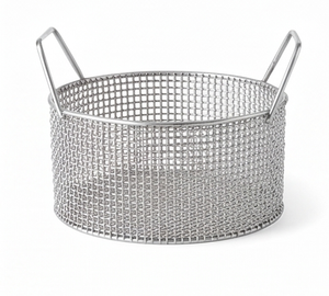 Cesta de Almacenamiento Redonda de Metal Galvanizado Resistente con Diseño Vintage, Asas Dobles, para Organización del Hogar - Product Image 1