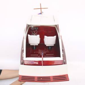 Waterplay craft - CHRIS CRAFT CABIN CRUISER 1956 ready for R/C installation - <b>Wooden</b> ship <b>model</b> (not include R/C <b>kit</b>) - Product Image 6