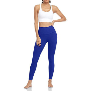 Women's Casual Elastic Waist Full Length Yoga <b>Leggings</b> <b>with</b> <b>Pockets</b> Breathable Quick Dry Spandex/Nylon for Fitness <b>Workouts</b> - Product Image 1