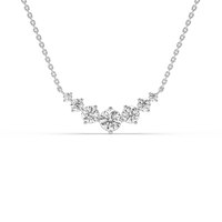 Colgante de Plata 925 con Diamante Cultivado en Laboratorio de 2 Ct, Corte Redondo, Estilo Único, Ligero y Minimalista