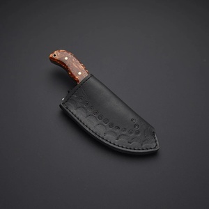 Couteau utilitaire à lame fixe artisanal haut de gamme, manche en bois résine, acier inoxydable de qualité industrielle, personnalisable OEM, pour l'extérieur - Product Image 4