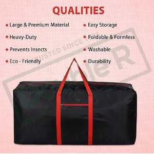236L Luggage & Travel Bags Storage Organizer Bag <b>Heavy</b> Duty 1680D Nylon Carry Bag for Clothes <b>Blankets</b> Toys and Moving - Product Image 4