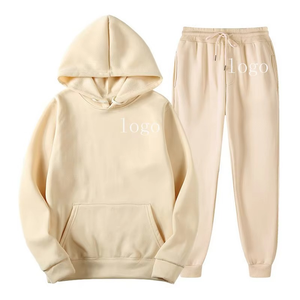 Custom-Made Men's Two-Piece Hooded Pullover Sweatshirt <b>Sweatpants</b> <b>Set</b> Custom logo 100% Cotton Knitted Fabric Hoodie <b>Set</b> - Product Image 2