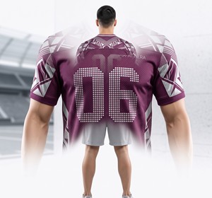 Jersey de Fútbol Americano Color Borgoña para Hombre, Número Personalizado, Ropa Deportiva, Uniforme de Equipo de Alto Rendimiento - Product Image 2
