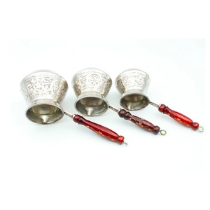Auténtica cafetera armenia Jazzve con emblema de granada en relieve, Cezve Ibrik, cafetera tradicional de cobre texturizado de dos tonos. - Product Image 6