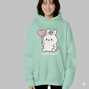 Sweat-shirt d'hiver décontracté pour femme avec capuche et poignets côtelés - Product Image 1