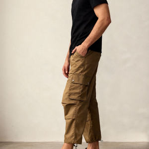 Pantalones de Lona para Mujer HANO 2024, Transpirables, con Costuras Decorativas, Cintura Media Elástica, con Cordones, Estilo Cargo, Pierna Recta - Product Image 4