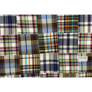 Plaid Patchwork Organic Eco-Friendly Lightweight Woven <b>Flannel</b> Fabric 120GSM Shrink-Resistant RPW-3701 Home Textile Use - Product Image 6