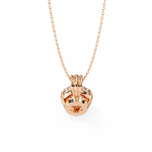 Collier Pendentif en Argent 925 Or Rose avec Moissanite Taille Émeraude, Chaîne à Maillons Géométriques, Ras-de-cou Minimaliste, pour Mariage et Usage Quotidien, Unisexe - Product Image 4
