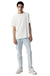 Top Qualité Nouveau Design 100% Coton Stretch Denim Bleu Clair Hommes Droite Regular Fit Comfort Jeans au Prix de Gros Usine - Product Image 6