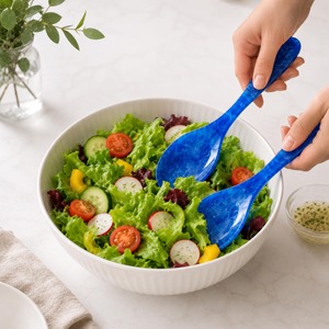 Modern Orange Plastic <b>Salad</b> <b>Spoons</b> With Long Handle Dishwasher Safe For Party Use Lightweight Kitchenware For Sugar And Spice - Product Image 3