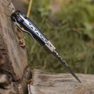 Custom Handmade Damascus Steel Folding Pocket Knife <b>Back</b> Clip Leather Sheath Utility Knife-OEM Supported <b>Drop</b> Shipping Available - Product Image 2