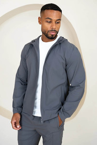 Custom Logo Premium Technical Navy Men's Windbreaker <b>Jacket</b> Lightweight Waterproof Outerwear Sporty & Running Windbreaker <b>Jacket</b> - Product Image 4