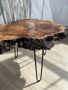 TIMELESS CRAFT <b>Epoxy</b> Log <b>Coffee</b> <b>Table</b> Natural Burl Wood Side <b>Table</b> Live Edge Handmade Modern Luxury Eco-Friendly Furniture - Product Image 3