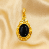 Pendentif ovale en argent sterling avec onyx noir serti clos, filigrane en spirale, plaqué or rose, fait main, bijoux artisanaux pour femme