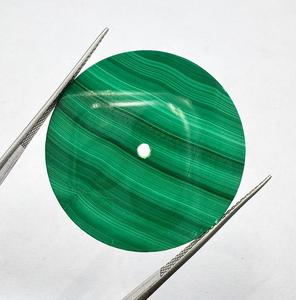 Malachite verte naturelle plate, 28.5mm, épaisseur 0.7mm, pierre précieuse d'excellente qualité, fabrication de bijoux, accessoires pour cadran de montre, moment nh35 - Product Image 2