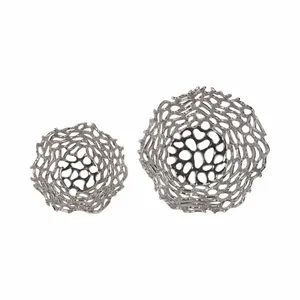 Bol de service moderne en acier inoxydable fait main, décoratif pour cuisine et table à manger, qualité export, écologique, style contemporain pour la maison - Product Image 5