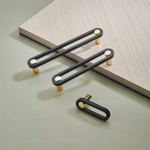 มือจับตู้ทองเหลืองแท้ดีไซน์ทันสมัย รูปทรงแคปซูล สำหรับตกแต่งบ้าน - Product Image 2