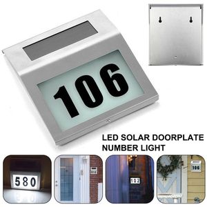 Solar Powered LED Light Sign for House & Street Address & Number Plate Lamp for Door Illuminated Address Plaque - Product Image 2
