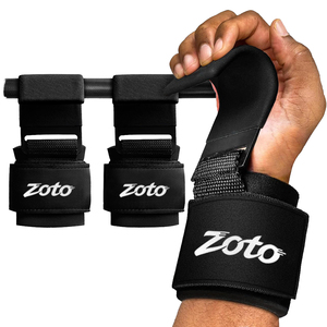 Private Label Heavy Duty Weightlifting Hooks Straps Low MOQ Gym Deadlift Wrist Support <b>Barbell</b> Hooks Supplier - Product Image 1