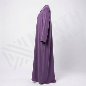 Abaya islamique droite à marque privée pour femmes, en polyester respirant et confortable, fabrication directe, vêtements modestes - Product Image 3