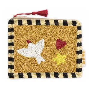 Porte-monnaie miniature perlé motif léopard, fait main, écologique, durable, avec fermeture éclair créative, portefeuille pour femme - Product Image 3