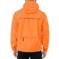 Veste coupe-vent à capuche pour homme, vert néon, coupe classique, veste de sport d'extérieur avec poches, légère et imperméable