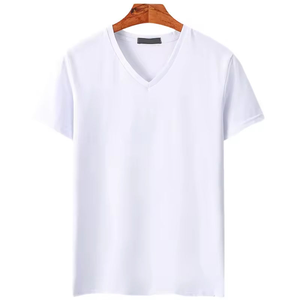 <b>Men's</b> <b>V</b>-<b>Neck</b> Short Sleeve <b>T</b>-<b>Shirt</b>-100% Organic Cotton Solid Regular Fit Quick Dry Anti-Wrinkle Breathable Sustainable Casual - Product Image 5