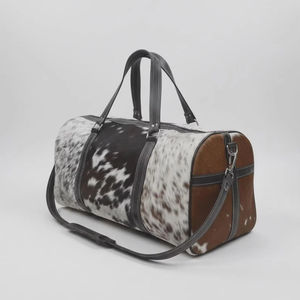 Bolsa de Viaje de Cuero Genuino Hecha a Mano de Lujo, con Cierre de Cremallera, Ligera y de Gran Capacidad, LHODB-0076 - Product Image 1