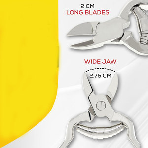 ที่ตัดเล็บเท้าแบบหนาพิเศษ สำหรับเล็บเท้าหนา ใช้งานได้ระดับมืออาชีพ สำหรับทำเล็บมือและเล็บเท้า พร้อมสปริงสองชั้น คมกริบ โค้งมน - Product Image 4