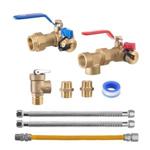 Valvole di isolamento e valvole limitatrici di pressione 600 WOG, kit di riparazione idraulica per acqua calda e fredda da 3/4 di pollice, kit di ricambi per scaldabagno - Product Image 1