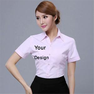 Camisa formal de mujer con logotipo personalizado, decoración de botones de verano sostenible a la moda, venta al por mayor, precio económico BD - Product Image 1