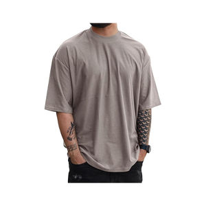 Camiseta de Moda para Hombre, Oversize, con Hombros Caídos, Cuello Redondo, Estilo Atlético Casual, Suave, Manga Corta, Algodón Premium, Básica - Product Image 2