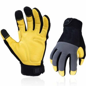 Gants de travail de sécurité résistants aux chocs, antidérapants, avec poignet réglable, protection industrielle, 100% polyester, logo personnalisé sur le devant - Product Image 3