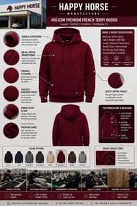 Sudadera con Capucha Color Borgoña para Hombre, 400 GSM, Corte Regular, 100% Algodón, Diseño con Bolsillo, Ropa Casual de Invierno - Product Image 4